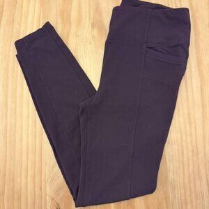 Athleta Plum Leggings w/ Pockets Size L